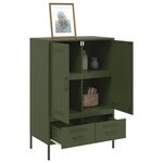 vidaXL Buffet haut vert olive 68x39x101 5 cm acier laminé à froid