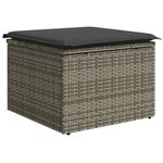 vidaXL Salon de jardin avec coussins 10 Pièces gris clair résine tressée
