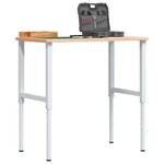 vidaXL Cadres d'établi réglables 2 Pièces Métal 55x(69-95 5) cm Gris