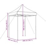 vidaXL Tente de réception pliable escamotable vert 200x200x306 cm