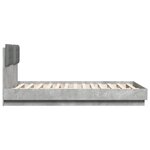 vidaXL Cadre de lit avec tête de lit gris béton 135x190 cm
