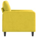 vidaXL Fauteuil Jaune 60 cm Velours