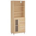 vidaXL Buffet haut Chêne sonoma 69 5x34x180 cm Bois d'ingénierie