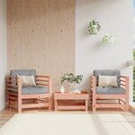 vidaXL Chaises de jardin avec coussins lot de 2 bois massif douglas