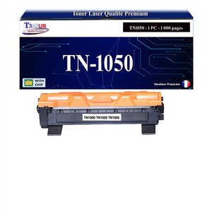 T3AZUR - Toner compatible avec Brother TN1050 pour Brother DCP1510  DCP1512  DCP1610W  DCP1612W - 1 000 pages