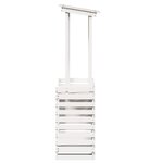 vidaXL Table de bar d'extérieur avec toit blanc bois massif