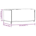 vidaXL Housse de salon de jardin noir 172x113x73 cm imperméable 420D