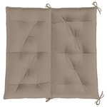 vidaXL Coussin de banc de jardin taupe 100x(50+50)x7 cm tissu oxford