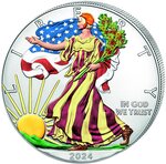 Pièce de monnaie en Argent 1 Dollar g 31.1 (1 oz) Millésime 2024 WALKING LIBERTY