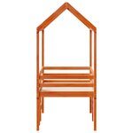 vidaXL Lit haut avec toit cire marron 90x190 cm bois de pin massif