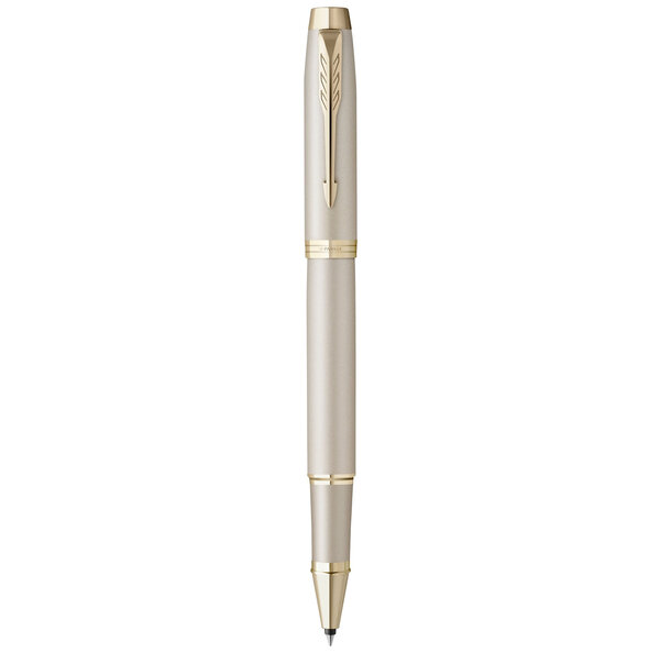 Stylo roller Parker IM Monochrome  Champagne  encre noire  Coffret cadeau