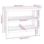 vidaXL Banc de travail 110 5x50x80 cm Bois de pin massif