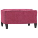 vidaXL Ensemble de canapés 4 Pièces rouge bordeaux velours