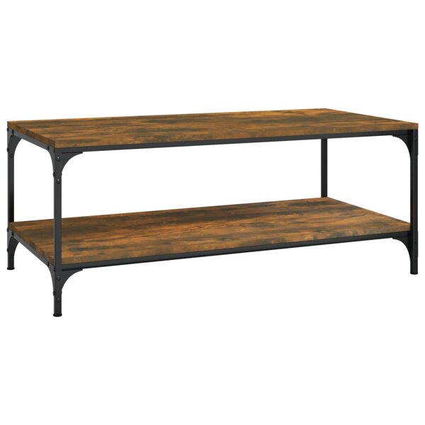 vidaXL Table basse Chêne fumé 80x50x40 cm Bois d'ingénierie