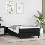 vidaXL Cadre de lit Noir 100x200 cm Tissu