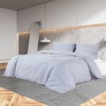 vidaXL Ensemble de housse de couette Gris 140x200 cm Coton