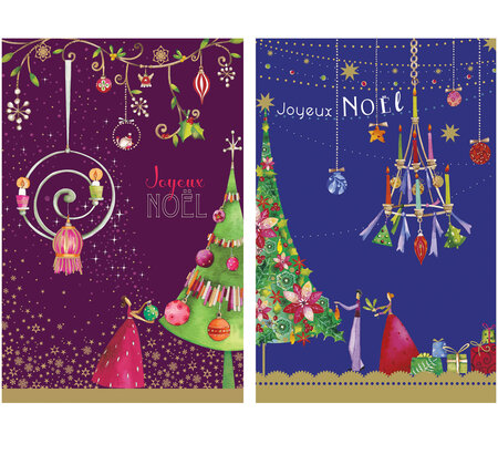 Lot de 10 cartes et enveloppes UNICEF - Histoires de Noël - La Poste