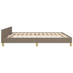 vidaXL Cadre de lit avec tête de lit Taupe 160x200 cm Tissu