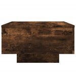 vidaXL Table basse avec lumières LED chêne fumé 55x55x31 cm