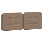 vidaXL Lit avec matelas cappuccino 140x200 cm similicuir
