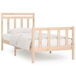 vidaXL Cadre de lit Bois de pin solide 90x200 cm