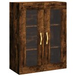 vidaXL Buffet haut Chêne fumé 69 5x34x180 cm Bois d'ingénierie