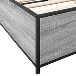 vidaXL Cadre de lit sonoma gris 120x190 cm bois d'ingénierie et métal