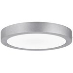 Plafonnier Lunar LED rond saillie Ø300mm 17W 230V chrome mat alu