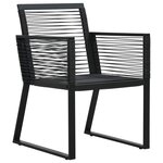 vidaXL Mobilier à dîner d'extérieur 5 Pièces Rotin PVC Noir