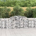 vidaXL Paniers à gabions arqués 6 Pièces 300x30x80/100 cm fer galvanisé