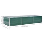vidaXL Lit surélevé de jardin Acier galvanisé 240x80x45 cm Vert
