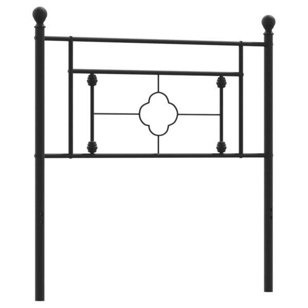 vidaXL Tête de lit métal noir 90 cm
