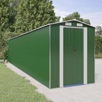 vidaXL Abri de jardin Vert 192x938x223 cm Acier galvanisé