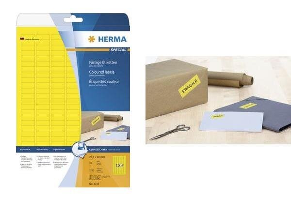 Étiquettes superprint, 210 x 297 mm, sans bord, rouge, 20 feuilles a4 herma
