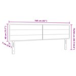 vidaXL Tête de Lit LED Design Lignes Gris Clair 160 cm Tissu