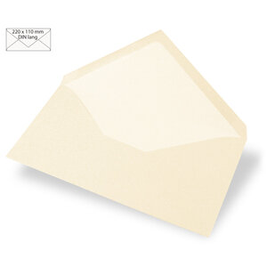 Enveloppe DIN longue Ivoire 220x110mm 5 pièces