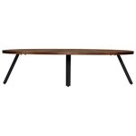 vidaXL Table basse Teck recyclé massif Ovale 120 x 60 x 30 cm