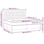 vidaXL Sommier à lattes de lit avec matelas Crème 200x200 cm Tissu