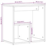 vidaXL Tables d'appoint 2 Pièces chêne marron 50x30x50 cm bois ingénierie