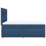 vidaXL Sommier à lattes de lit avec matelas Bleu 140x200 cm Tissu