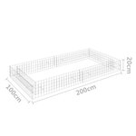 vidaXL Lit surélevé à gabion Acier galvanisé 200x100x20 cm