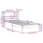 vidaXL Cadre de lit sans matelas blanc 100x200 cm bois de pin massif