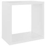vidaXL Étagères cube murales 4 Pièces Blanc 26x15x26 cm