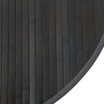 vidaXL Tapis rond gris 100 cm bambou