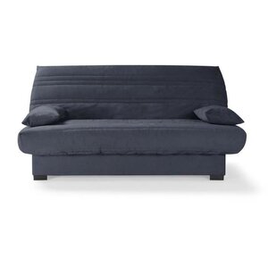 Banquette clic clac 3 places - Matelas 17 cm - Tissu gris anthracite - 199 x 96 x 103 cm - CHLoe