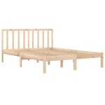 vidaXL Cadre de lit bois de pin massif 135x190 cm double