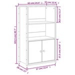 vidaXL Buffet haut noir 62x32x103 5 cm bois d'ingénierie