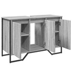 vidaXL Armoire lavabo de salle de bain sonoma gris 91x35x60 cm