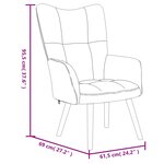 vidaXL Chaise de relaxation Noir Velours