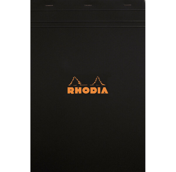 Bloc BLACK N°18 21x29,7cm 80F agrafées 80g UNI RHODIA